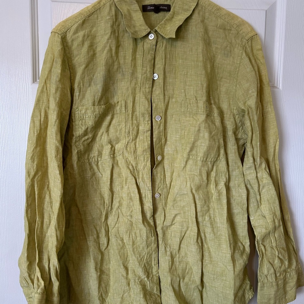 Tommy Bahama Light Green Linen Shirt